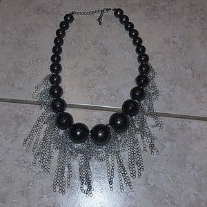 Metal bead necklace